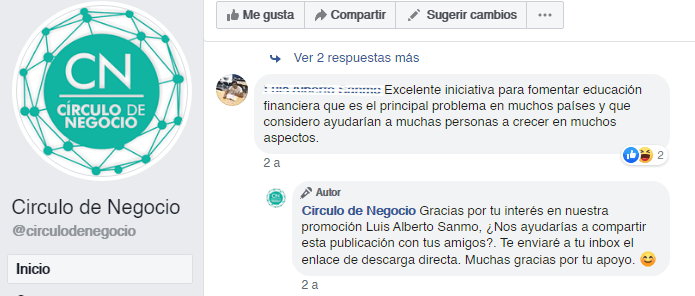 Circulo de Negocio – Inicio Facebook Comentarios en Facebook